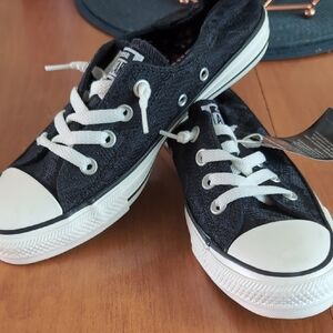 Converse Black and White Lace Upper Canvas Sneakers